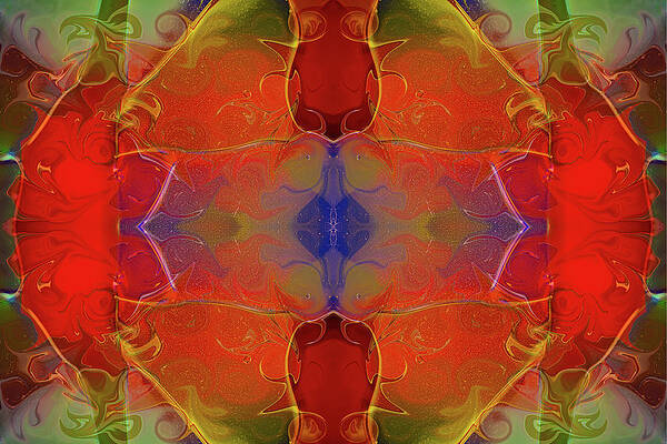 Wall Art featuring the digital art Fairytale Spirits Colorful Modern Art by Omaste Witkowski