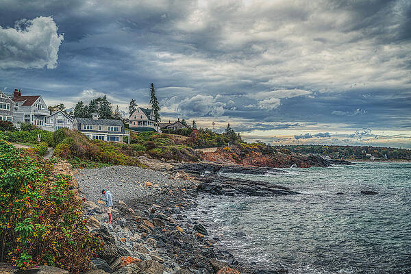 Maine Wall Art featuring the photograph Fall Afternoon On Marginal Way by Penny Polakoff