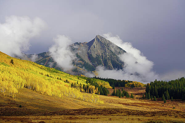 Mountain Photograph - Fall Cloud Swirl by Sunniye Buesing