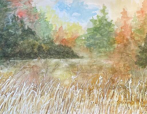 Tree Wall Art featuring the painting Fall by Judy Strickland