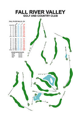 Golf Wall Art featuring the digital art Fall River Valley Golf And Country Club by Flop Shot Studio