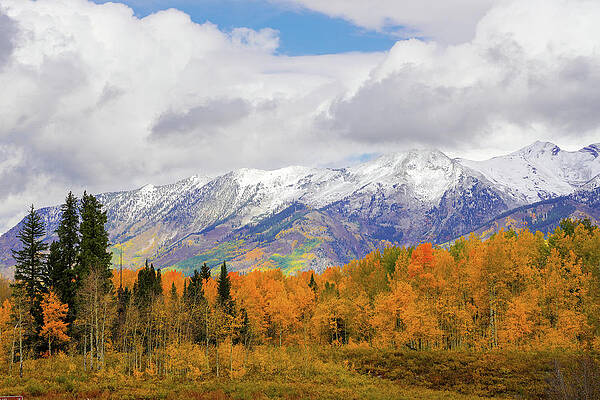 Mountain Photograph - Fall Watercolor by Sunniye Buesing