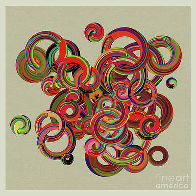 Wall Art featuring the digital art Family Circles by BFA Prints