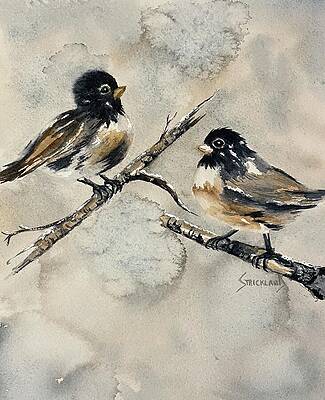 Tree Wall Art featuring the painting Family Of 2, Just Me And You by Judy Strickland