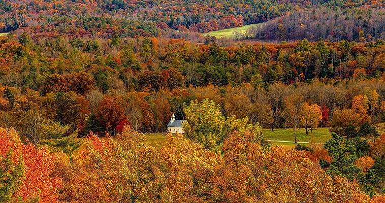 Wall Art featuring the photograph Fantastic Fall In The Smoky Mountains by Marcy Wielfaert