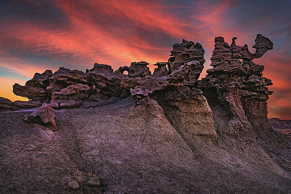 Sunset Photograph - Fantasy Canyon Formation Sunset 2, Utah by Abbie Warnock
