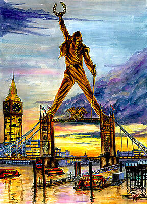 Wall Art featuring the painting Fantasy II  I Will Rock You by Francisco Gutierrez