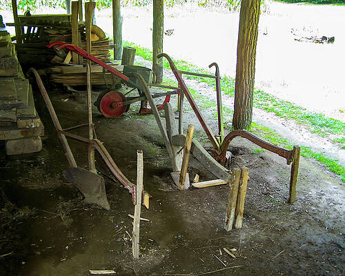 Wall Art featuring the photograph Farm Plows by Flees Photos