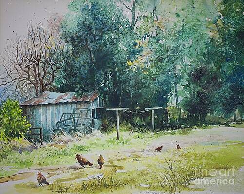 Wall Art featuring the painting Farm Time by Eric Kyle