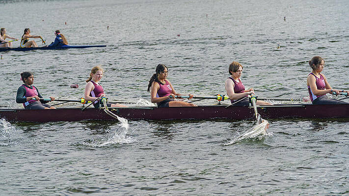 Sports Wall Art featuring the photograph Farmington Rowing At 2025 Lake Waramaug Regatta 02 by Dave King