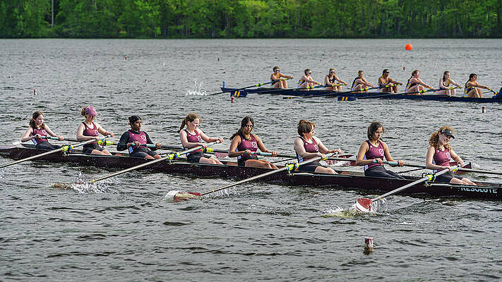 Outdoors Photograph - Farmington Rowing At 2025 Lake Waramaug Regatta 04 by Dave King