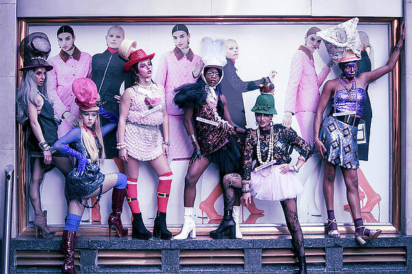Wall Art featuring the photograph Fashion Flash Mob by Andrew Lalchan