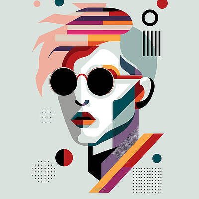 Modern Geometric Portrait Wall Art