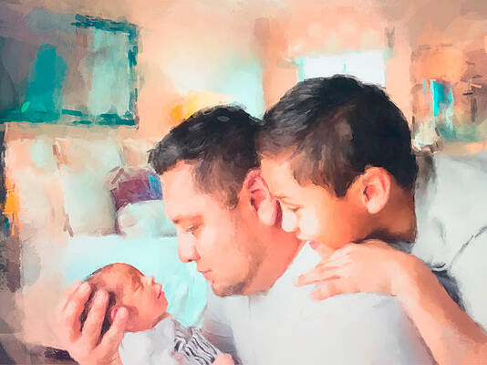 Painting - Father And Sons by Gary Arnold