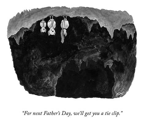 Bat Wall Art featuring the drawing Father's Day by Tom Toro