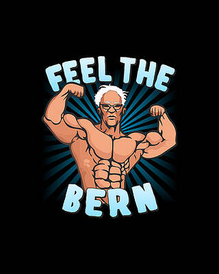 Cool Wall Art featuring the digital art Feel The Bern Workout Bernie Sanders 2020 by Flippin Sweet Gear