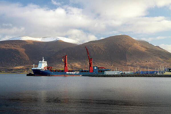 Reflection Wall Art featuring the photograph Fenit Harbour Loading by Mark Callanan