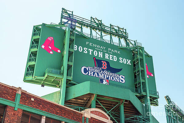 Wall Art featuring the photograph Fenway Park Home Of The Boston Red Sox Sign Photo by Paul Velgos