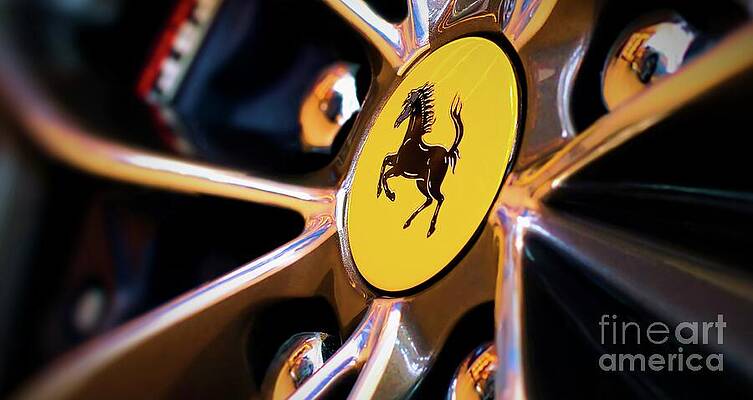 Ferrari Horse Emblem Wheel Close-Up by Stefano Senise