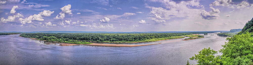 Wisconsin Wall Art featuring the photograph Ferry Bluff Summer Panoramic by Dale Kauzlaric