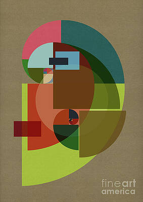 Fabric Wall Art featuring the digital art Fibonacci Smile by BFA Prints