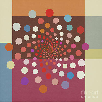 Fabric Wall Art featuring the digital art Fibonacci Vortex by BFA Prints