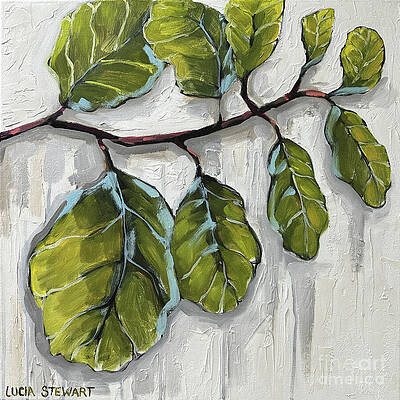 Vibrant Painting - Fiddle Leaf Fig Two by Lucia Stewart