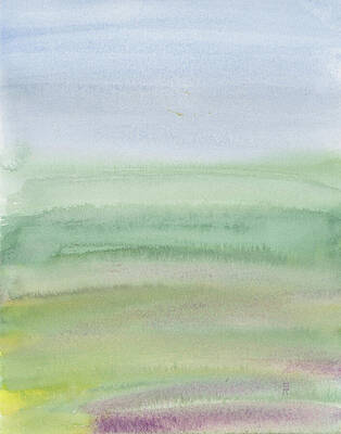 Colorful Painting - Field As Color Field South Carolina Field Series by Elizabeth Reich