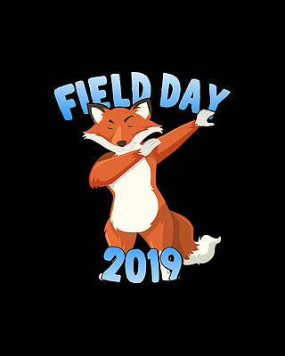 School Wall Art featuring the digital art Field Day 2019 Dabbing Fox by Flippin Sweet Gear