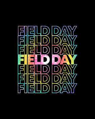 School Wall Art featuring the digital art Field Day Tie Dye BOHO by Flippin Sweet Gear