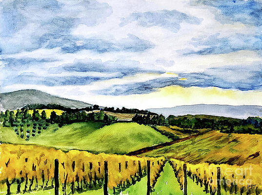 Wall Art featuring the painting Fields Of Tuscany by Eileen Kelly