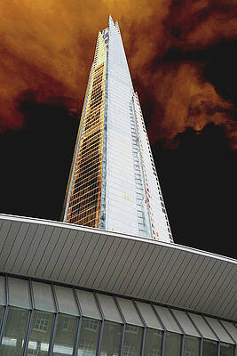 The Shard Against Fiery Skies Wall Art
