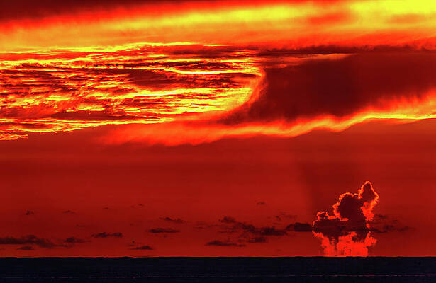 Photograph - Fiery Sunset Mazatlan Mexico by Tommy Farnsworth