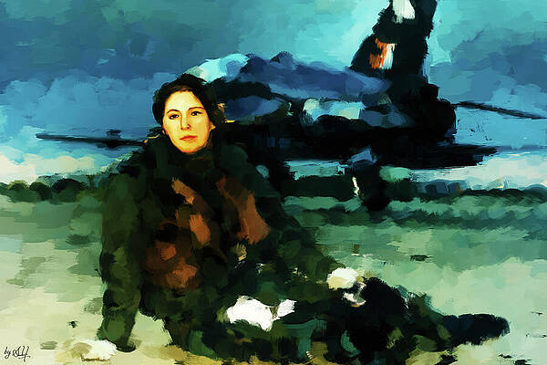 Woman Digital Art - Fighter Jet Pilot by Gradify Creations