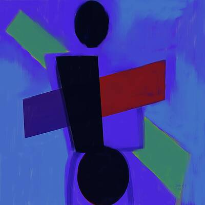 Abstract Wall Art featuring the painting Figure 1 by Sonja Kraft