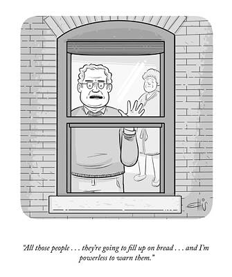 Concerned Man at the Window Wall Art