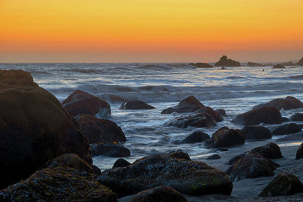Wall Art featuring the photograph Final Moments Of A December Sunset In Malibu by Matthew DeGrushe