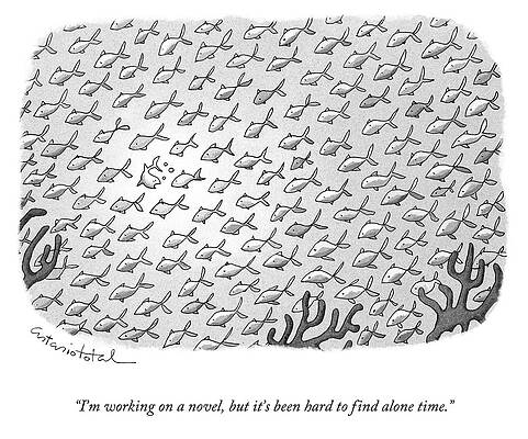 Alone Drawing - Finding Alone Time by Juan Astasio