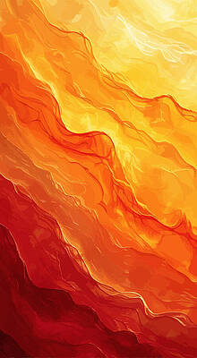 Wall Art featuring the photograph Fire Flow Digital Art Print by Printed View