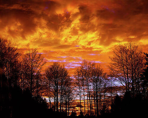 Sky Photograph - Fire In The Sky Cloudcroft New Mexico USA by Tommy Farnsworth