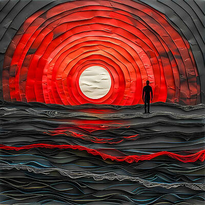 Mountain Digital Art - Fire On The Mountain by Paul Charles