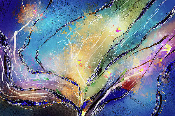 Wall Art featuring the digital art Fireflies by Ursula Abresch