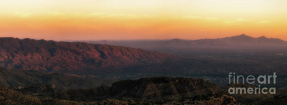 Mountain Photograph - Firelight Over Tucson by Dodie Ross
