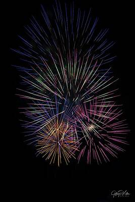 Wall Art featuring the painting Fireworks 2 by Jeffrey Kolker