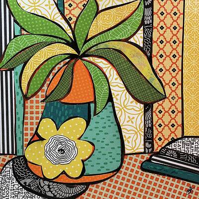 Collage Wall Art featuring the mixed media First Collage 2023 by Beth Hanson