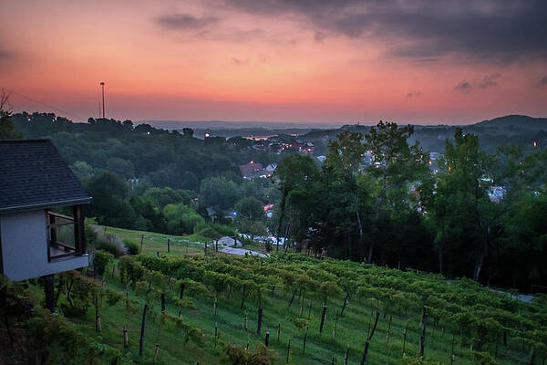 Missouri Wall Art featuring the photograph First Light Over Hermann by Jeff Phillippi