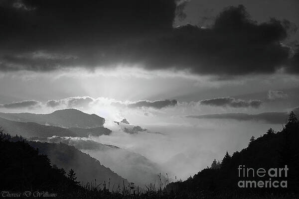 Sunrise Photograph - First Light, Smoky Mountains by Theresa D Williams Smoky Mountains