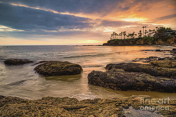 Cloud Photograph - Sunset Glow Over Fishermans Cove Beach by Abigail Diane Photography