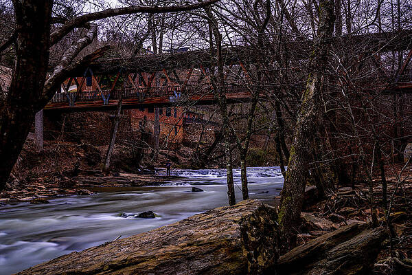 Vibrant Photograph - Fishing At Roswell Mills, Roswell, GA by Anthony Hightower