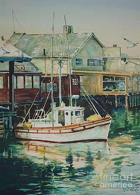 Wall Art featuring the painting Fishing Boat by Eric Kyle